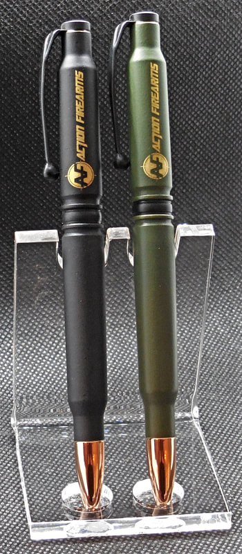 Handcrafted Pen from .50 Caliber Bullet Cartridge Desert Camo/Brass